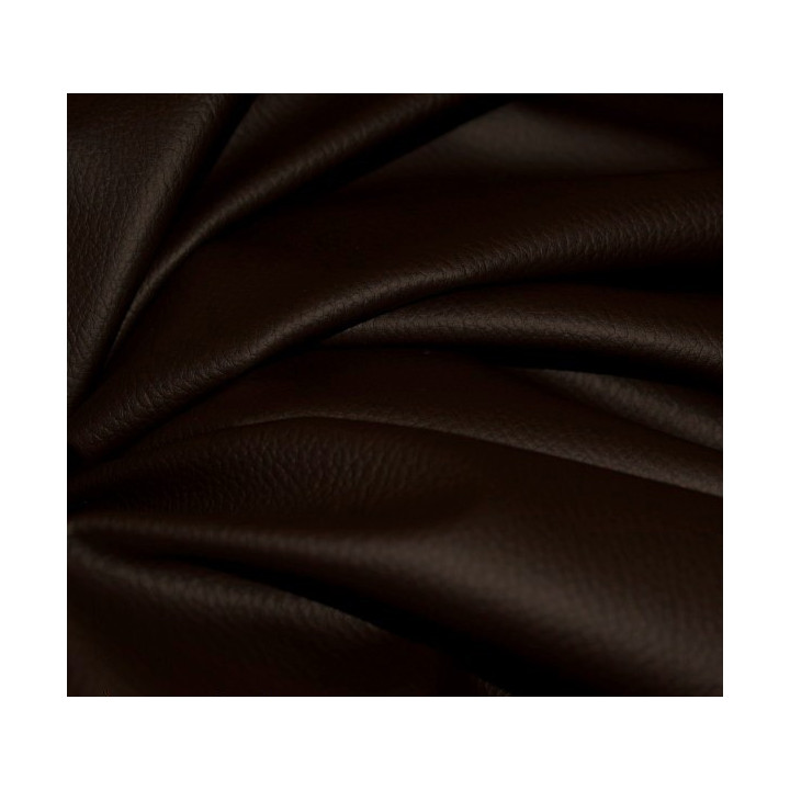 Simili-cuir granulé chocolat