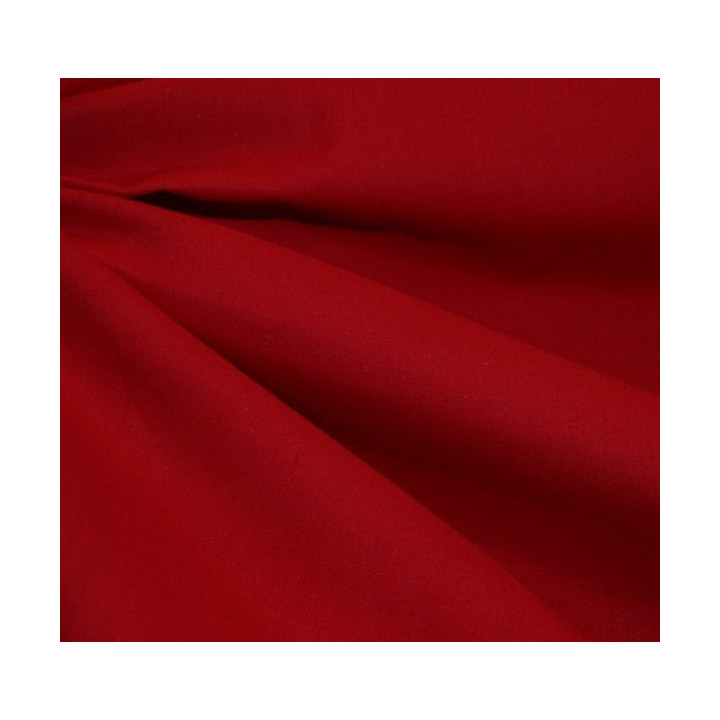 Coton uni rouge