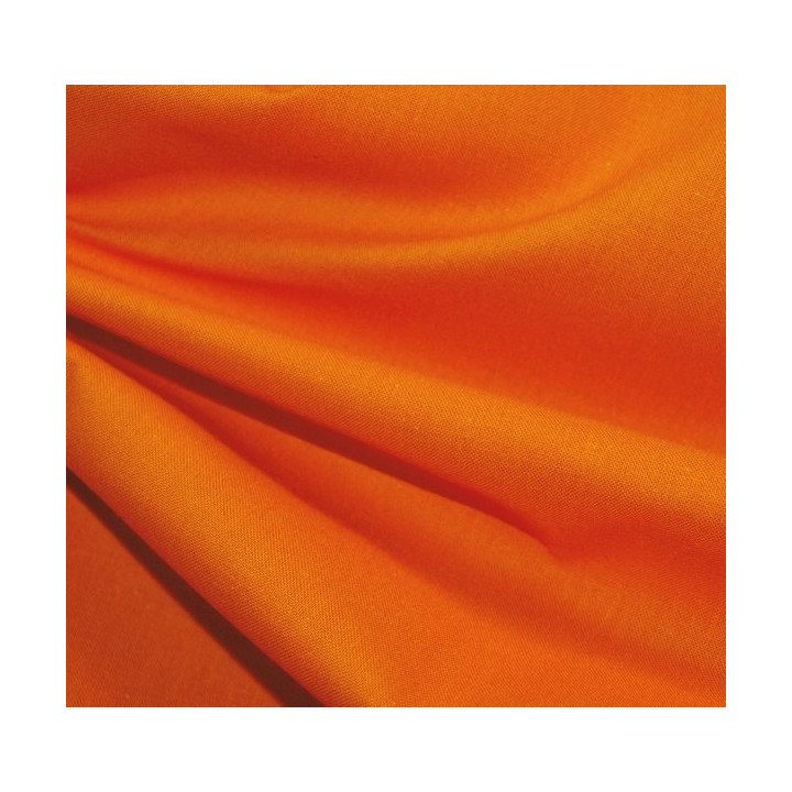 Coton uni orange