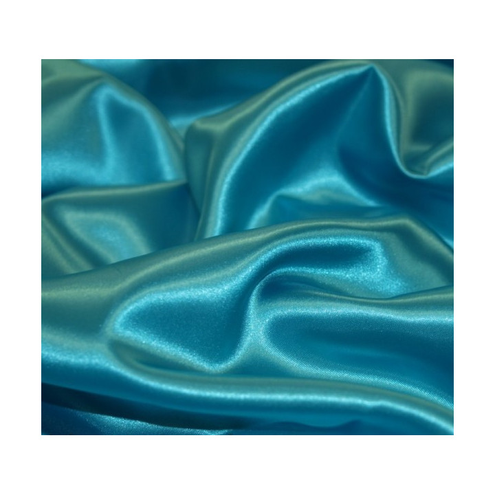 Satin bleu turquoise