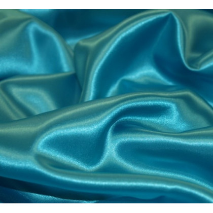 Satin bleu turquoise