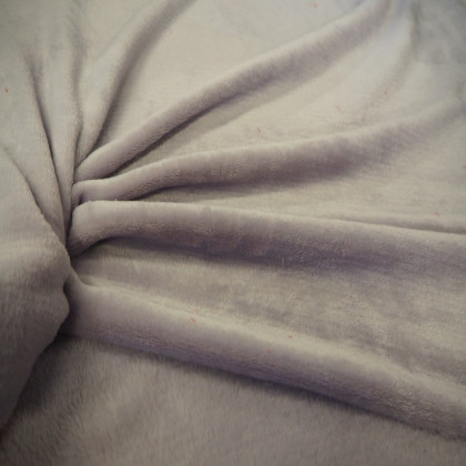 Tissu doudou gris clair