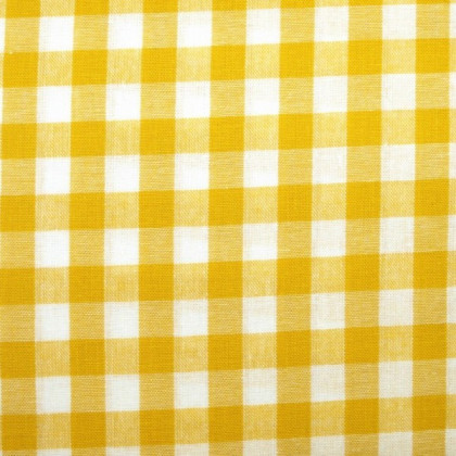 Tissu vichy moyen carreaux  jaune