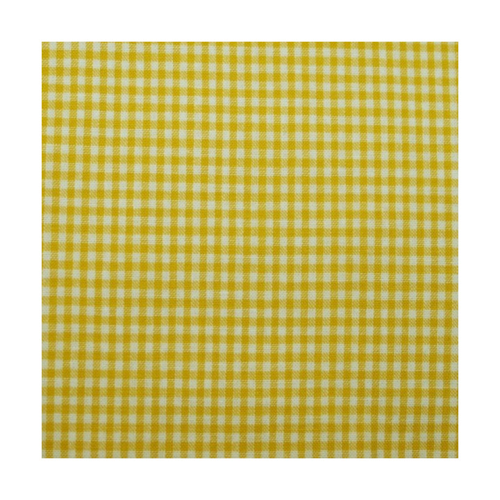 Tissu vichy petit carreaux  jaune