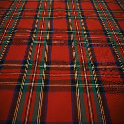 Tissu écossais grands carreaux rouge