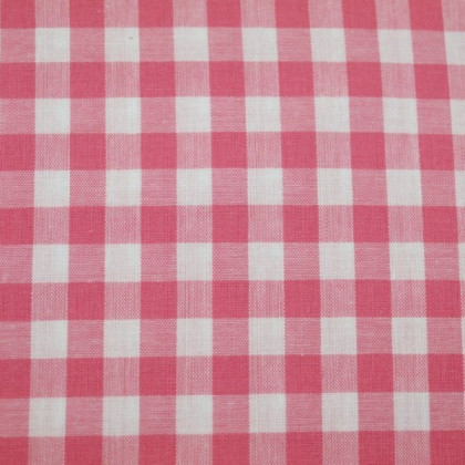 Tissu vichy moyen carreaux  rose foncé