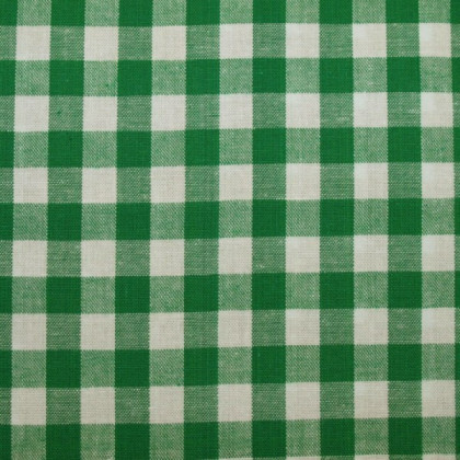 Tissu vichy moyen carreaux  vert cru