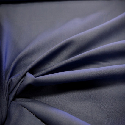 Tissu coton bleu foncé