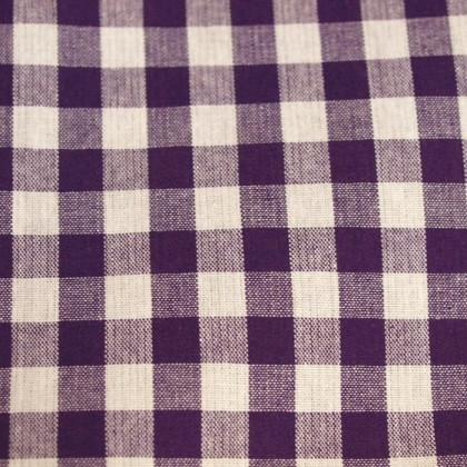 Tissu vichy moyen carreaux  violet
