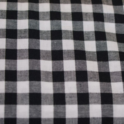 Tissu vichy moyen carreaux noir