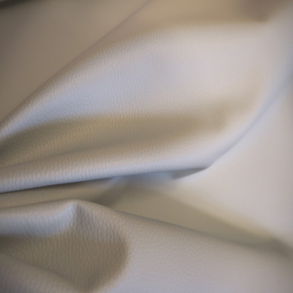 simili cuir  granulé blanc cassé