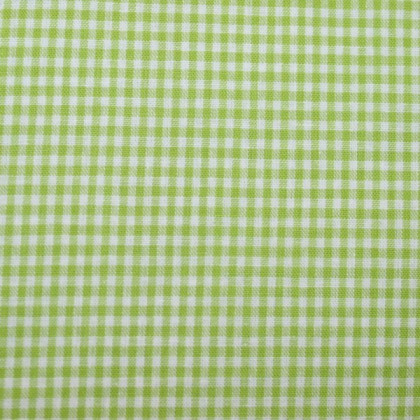 Tissu vichy petits carreaux  vert anis