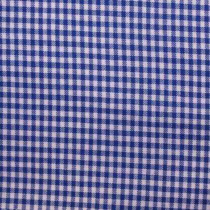 Tissu vichy petits carreaux  bleu roi