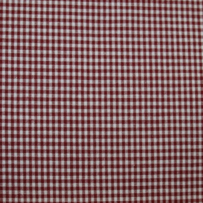 Tissu vichy petits carreaux  bordeaux