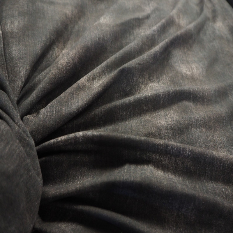 Tissu jersey "effet "jean's" noir