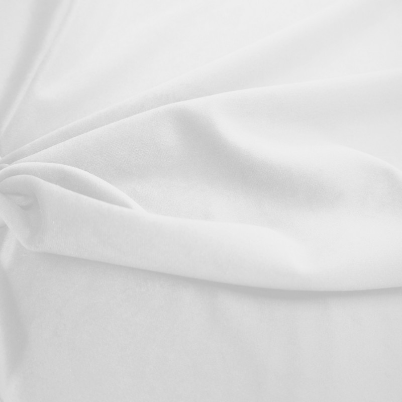 Tissu velours blanc