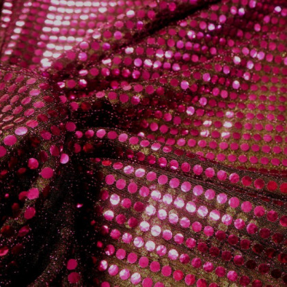 Tissu paillettes fuchsia