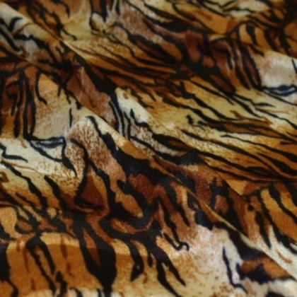 Tissu imitation peau de bête "tigre"