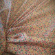 Tissu coton "imprimé digitale" rose / bleu canard