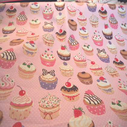 Tissu enduit Cupcake