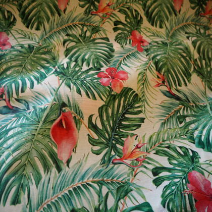 Tissu enduit tropical