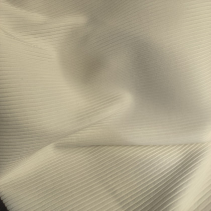 Tissu maille côtelé blanc
