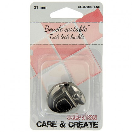 Boucle cartable 31 mm Nickel Noir