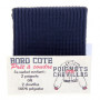 Bord côte poignet cheville polyester x2 Bleu Marine
