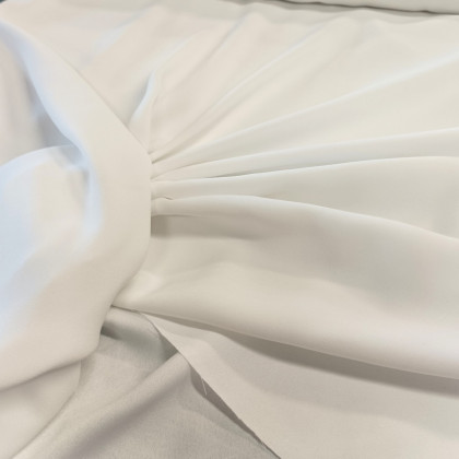 Tissu polyester uni blanc