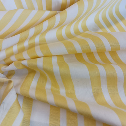 tissu coton rayé jaune 0.80m