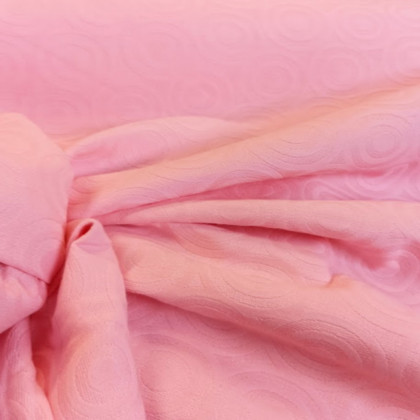 tissu coton  rose/blanc 0.88m