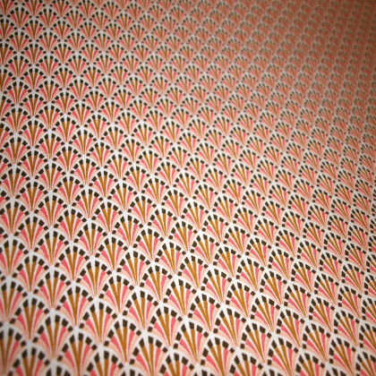 Tissu enduit imprimé géométrique