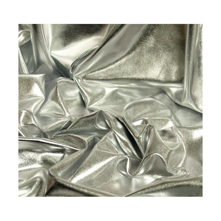 Lycra brillant argent