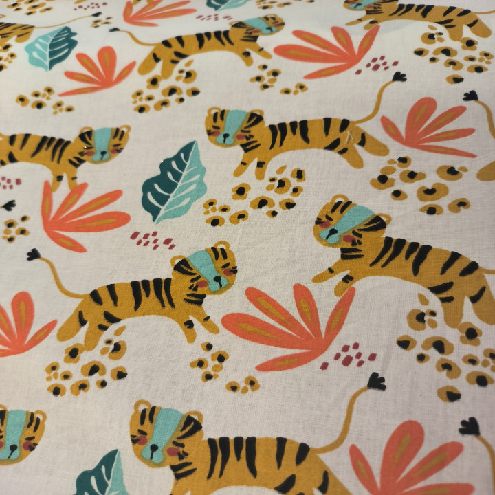 Tissu enfant tigres