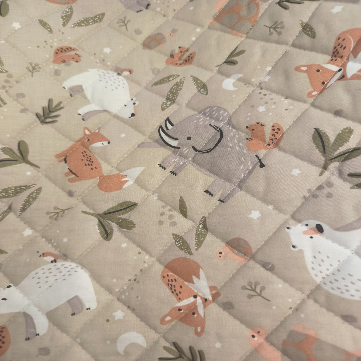 Tissu matelassé animaux