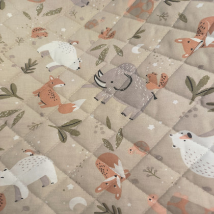 Tissu matelassé animaux