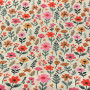 Coton enduit floral