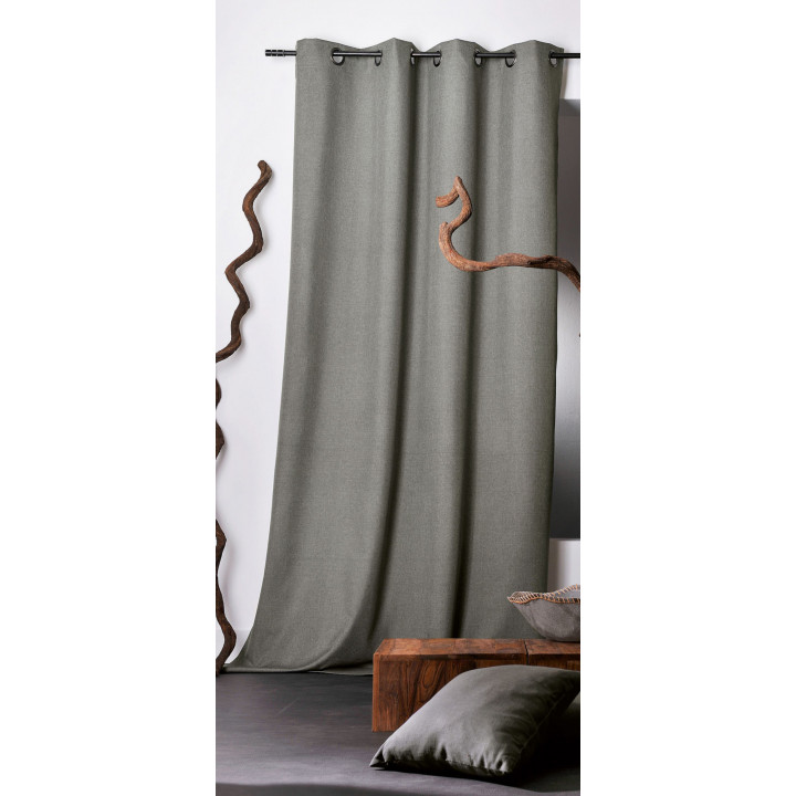 Rideau occultant gris foncé