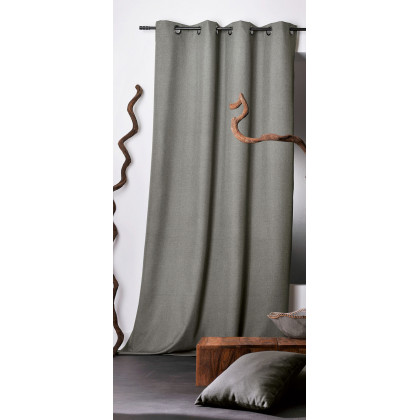 Rideau occultant gris foncé