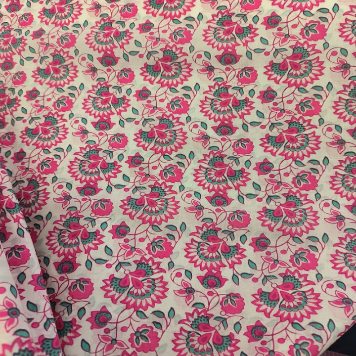 Coton léger rose indien