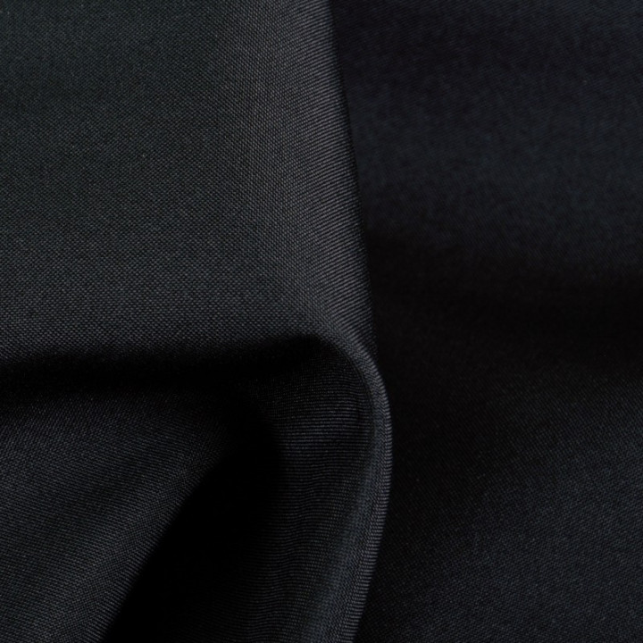Tissu Burlington Noir – Polyester Opaque Événementiel – 150 cm – Rouleau de 20 mètres