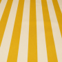 Tissu extérieur rayé  jaune / blanc cassé