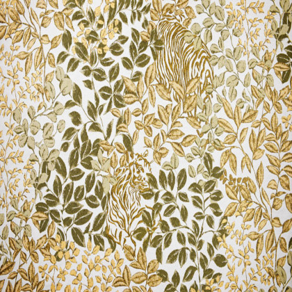 Tissu ameublement Tigre sauge & Or