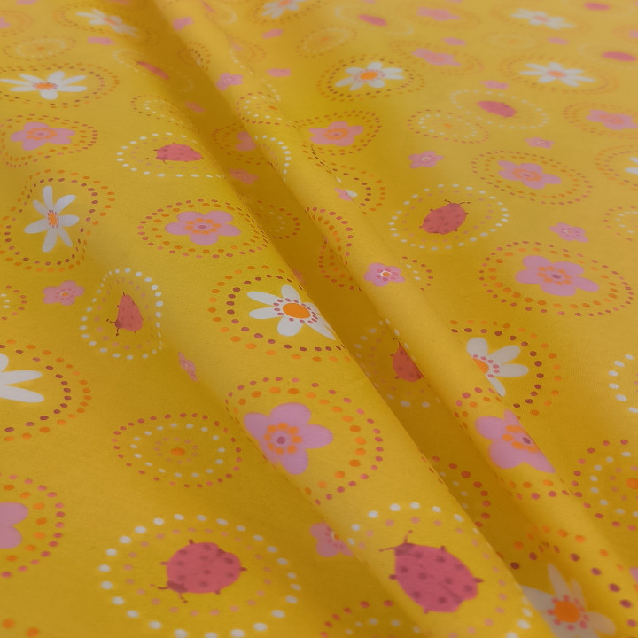 Tissu Coton Flower