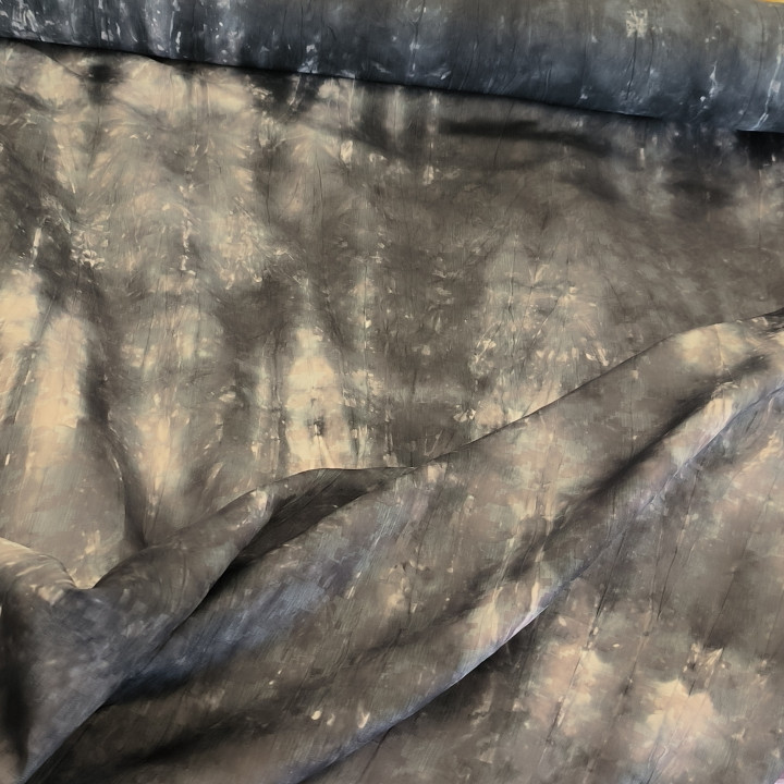 Tissu Tie and dye anthracite