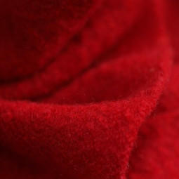 Tissu laine bouillie rouge