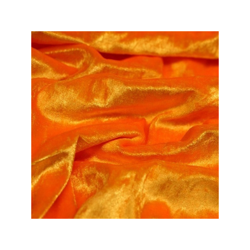 panne de velours orange fluo