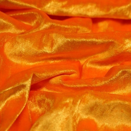 panne de velours orange fluo